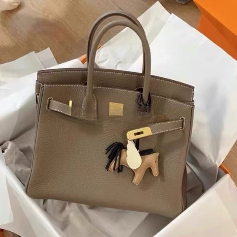 2026 Textured Kelly Bag Fashionable Birkin Bag Women's Commuter Bag Shoulder Crossbody Handbag New Style