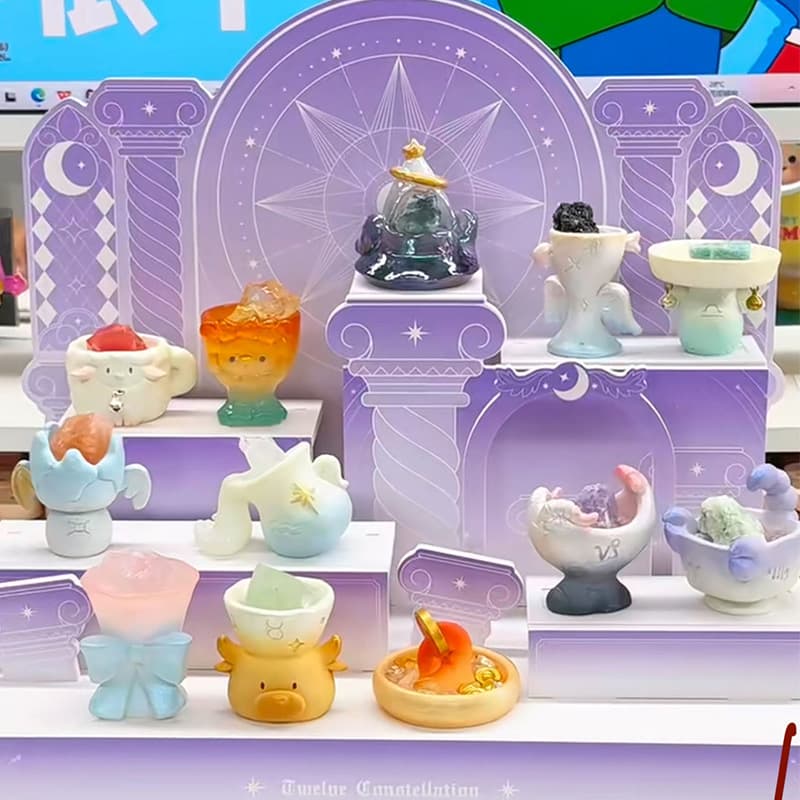 Creative Twelve Zodiac Crystal Blind Box Desktop Ornament Natural Office Decoration Gift Stress Relief Toy