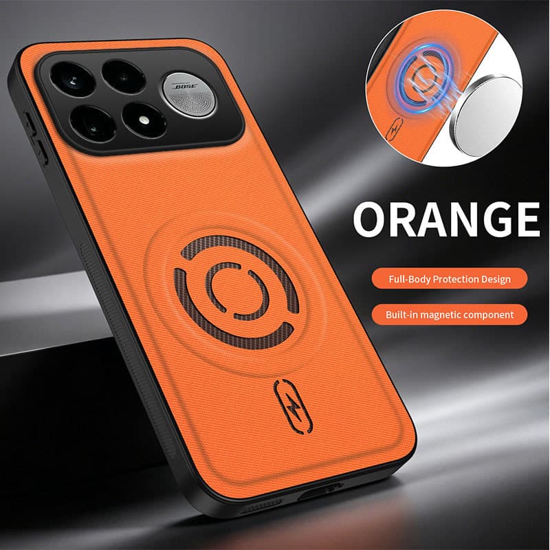 Compatible with Redmi K100ProMax, Tech Woven Fabric Texture, MagSafe Magnetic, Full-Cover Lens, Drop-Resistant