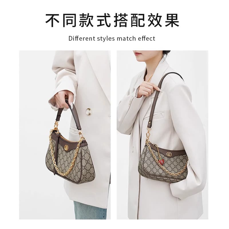 Luobaoshi Replacement Strap for Gucci Ophidia Strawberry Underarm Bag, Handbag Shoulder Strap, Crossbody Strap, Hand Strap