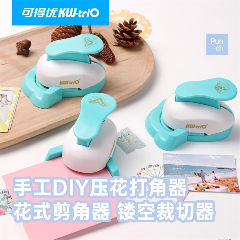 You can get beautiful corner tools, hollow flower embossing tools, photo frames, corner punching machines, creative DIY embossing tools