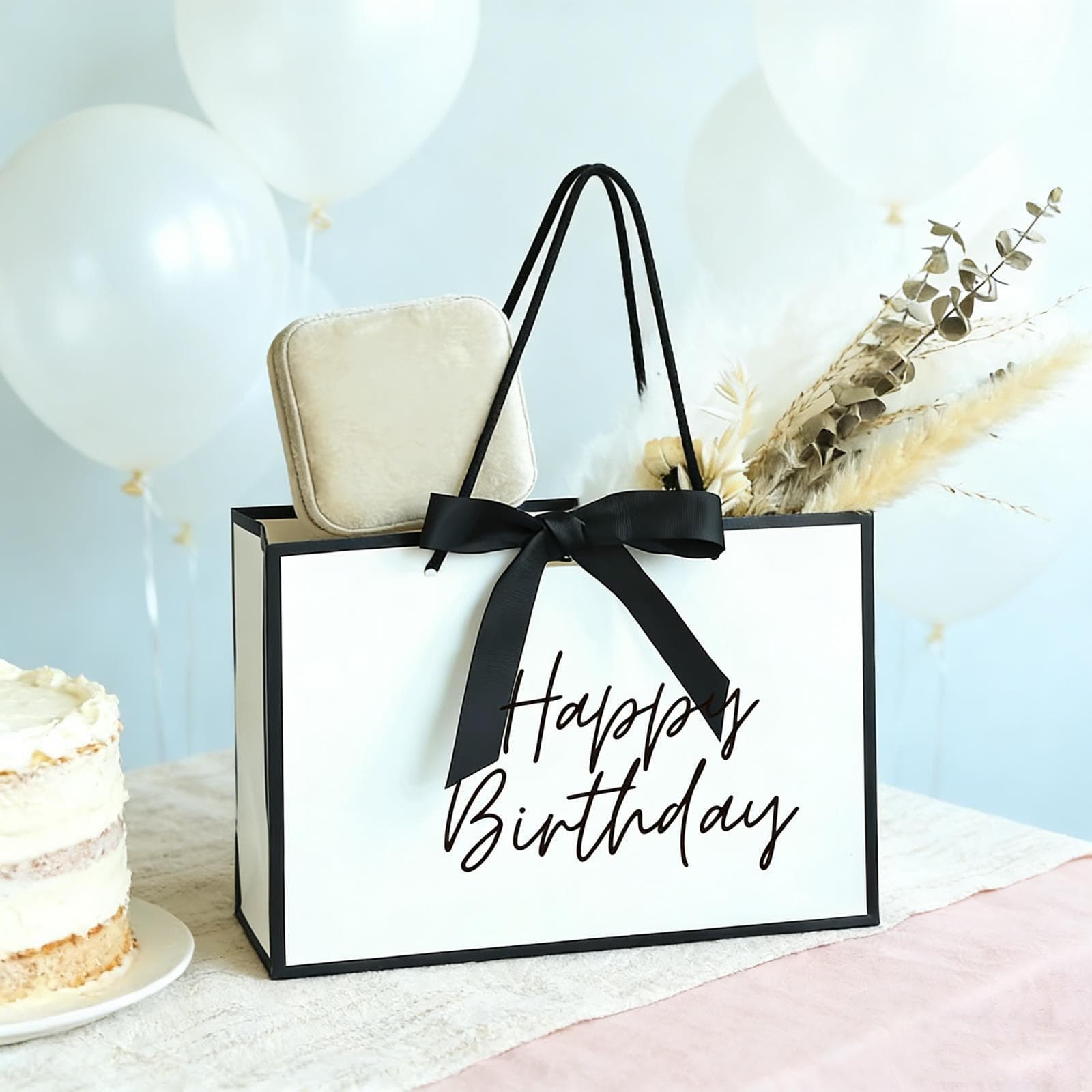 New Cross-border Valentine's Day Birthday Gift Bag Ins Style Happy Birthday Gift Handbag Gift Box