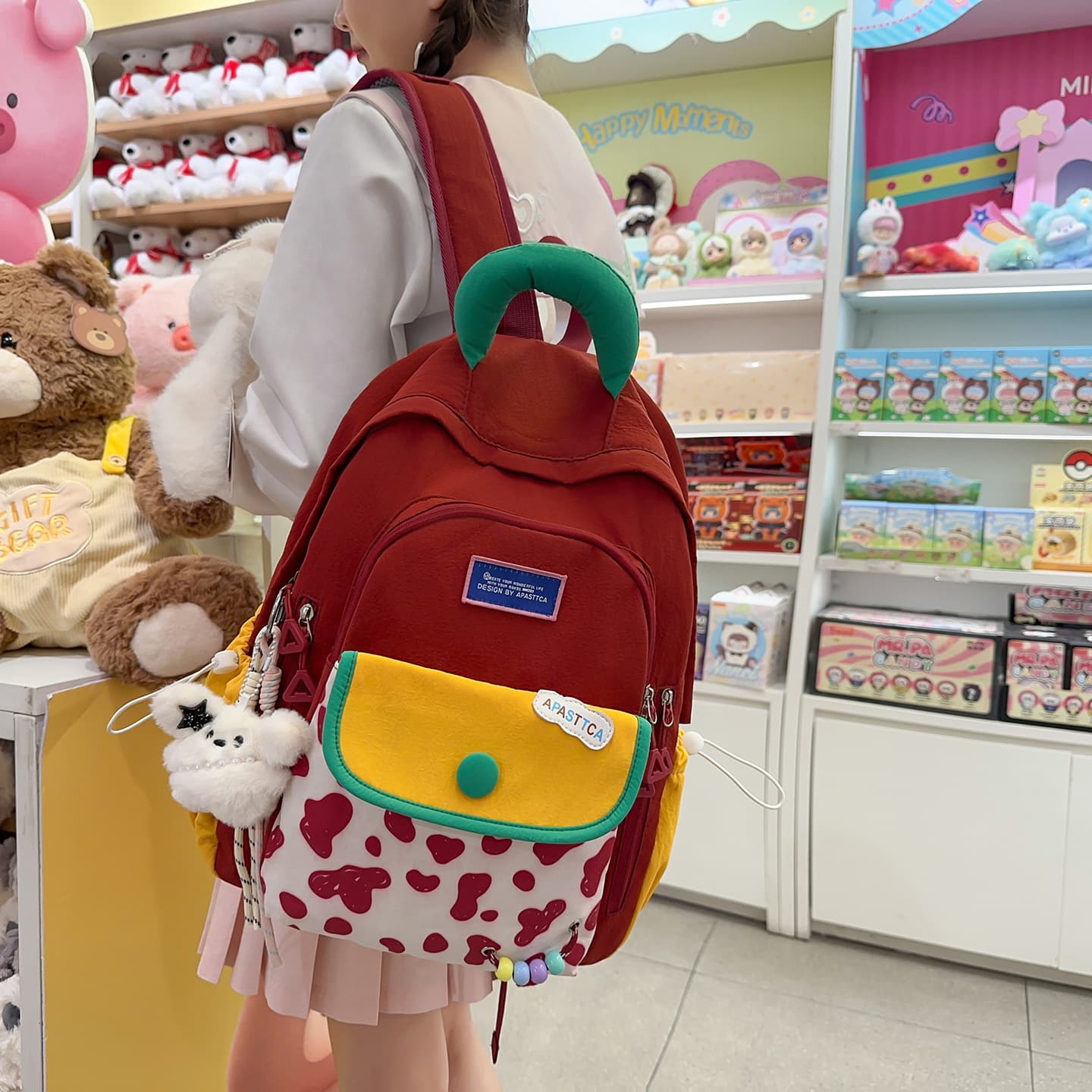 New Large Capacity School Backpack for Middle and High School Students, Fashionable Casual Dopamine Backpack for Boys and Girls