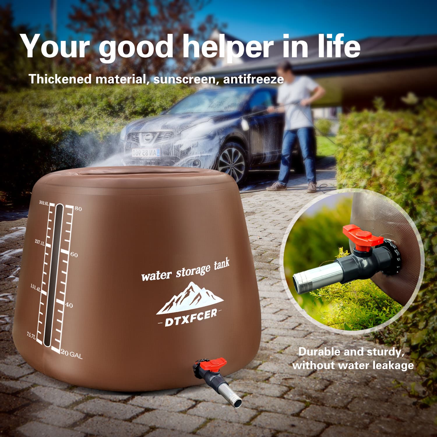 US Patent Cross-Border Soft Water Storage Tank, Collapsible Outdoor Garden Inflatable Round Water Bucket, Agricultural Water Storage Pool