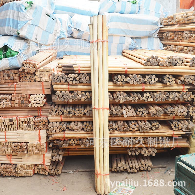 1.6m White Wax Handle, Agricultural Tool Shovel Handle, Pickaxe Handle Wax Stick, Special Wooden Stick for Agricultural Hoe