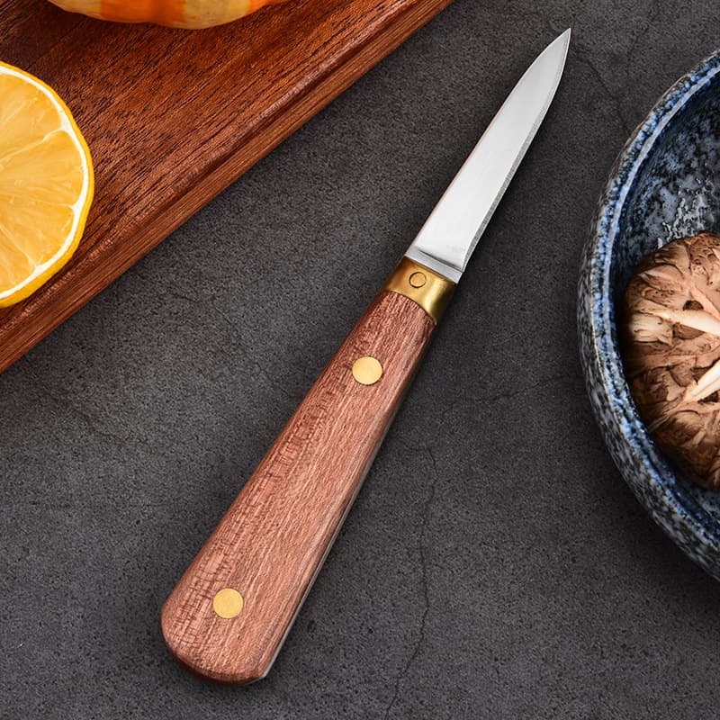 Yangjiang thickened cut-resistant stainless steel oyster knife, rosewood handle oyster opener, oyster knife, scallop knife, shellfish knife wholesale