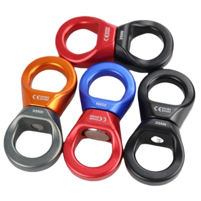 7075 Aviation Aluminum Yoga Universal Ring, 35KN Pull Force Small Version High-altitude Anti-tangle Quick Release with Bearing Swivel Ring