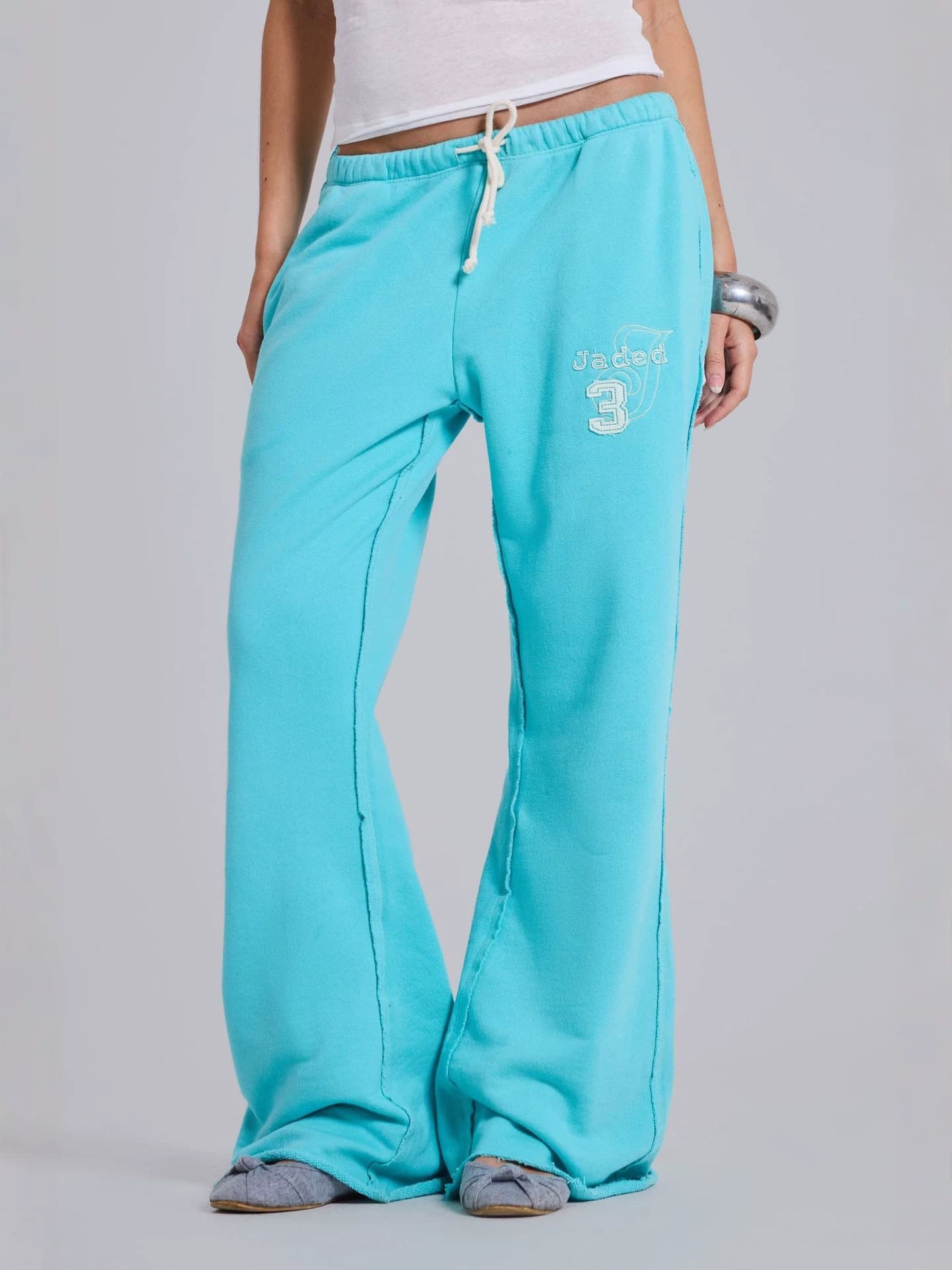 Spring New American Style Unisex Elastic Patch Casual Pants Trendy Retro Loose Straight Wide Leg Pants INS