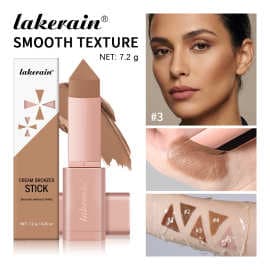 Cross-border makeup lakerain 5-color triangle bronzer stick cream moisturizing long-lasting makeup repair stick Bronzer