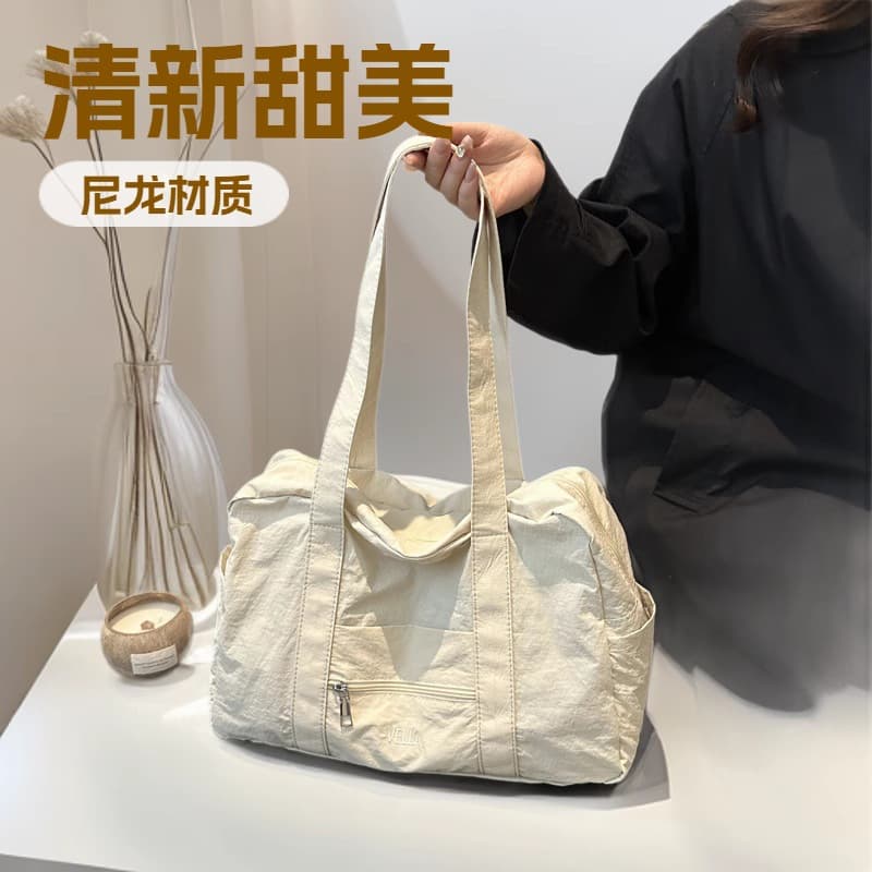 2025 Simple Solid Color Workwear Style Girls Sports Casual Crossbody Bag Casual Large Capacity Single Shoulder Student Tote Bag