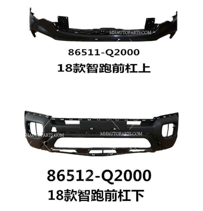 Front bumper for Kia Sportage R 2018, upper and lower front bumper