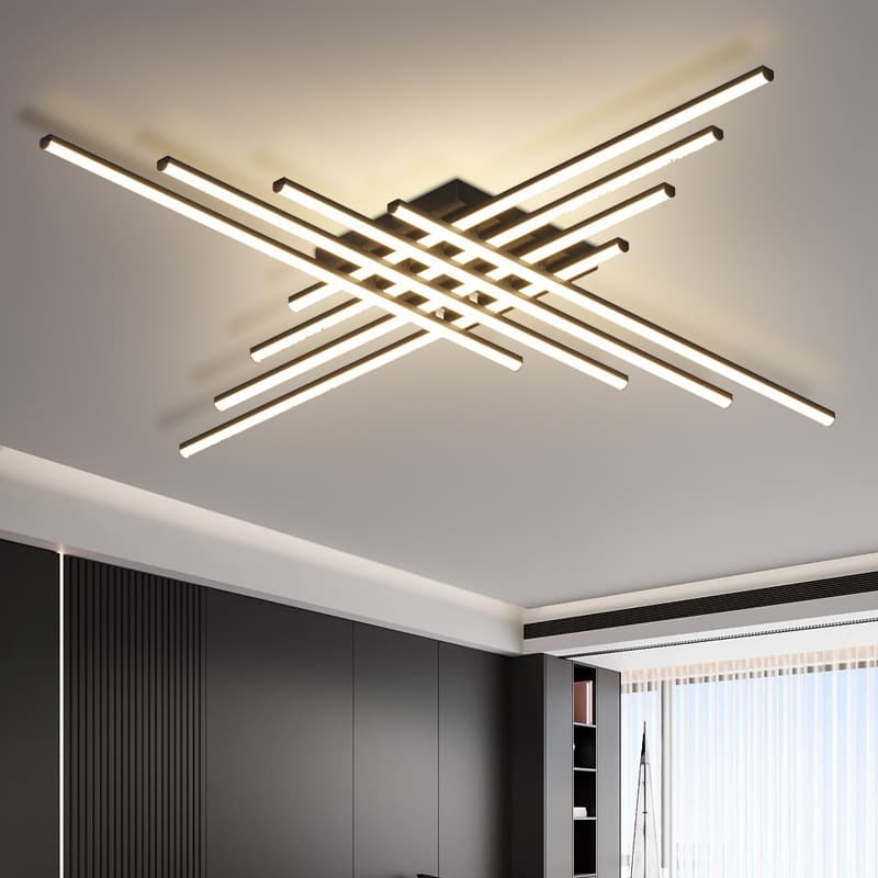 Living Room Ceiling Light Nordic Style Modern Minimalist Linear Light Bedroom Dining Room Whole House Combination Set Lamps
