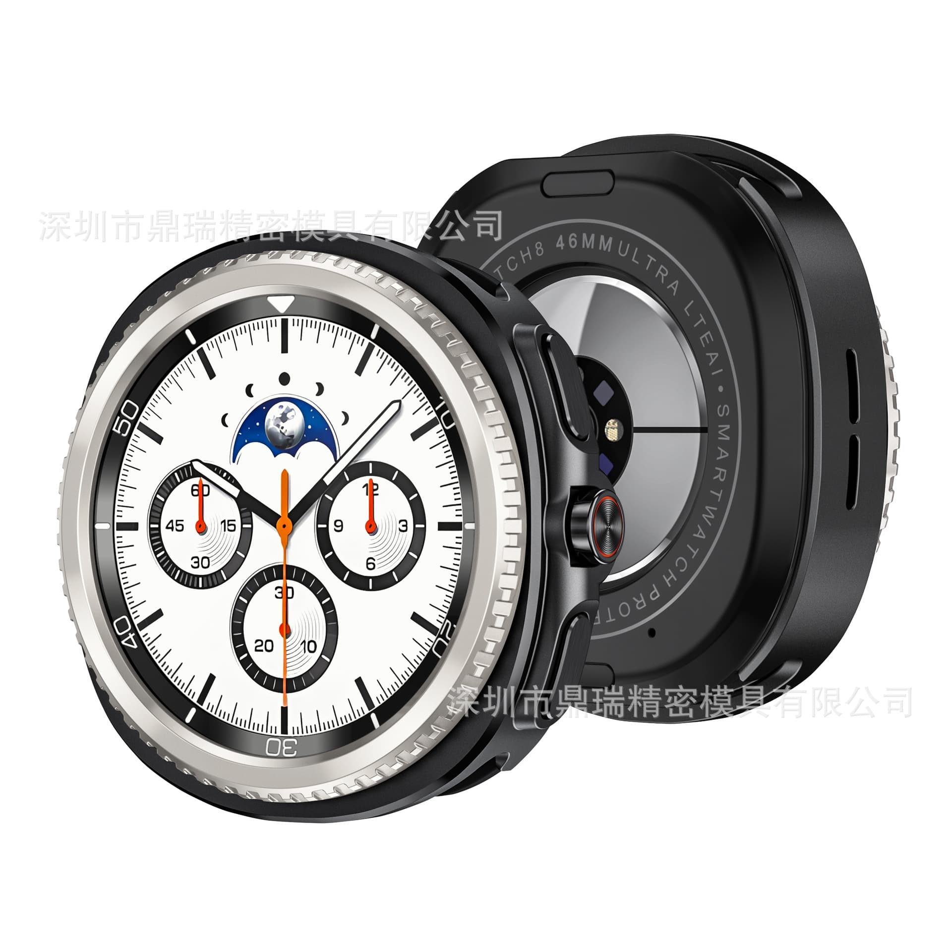 Suitable for Samsung Galaxy Watch8 watch protective cover 46MM original turntable case metal hollow case