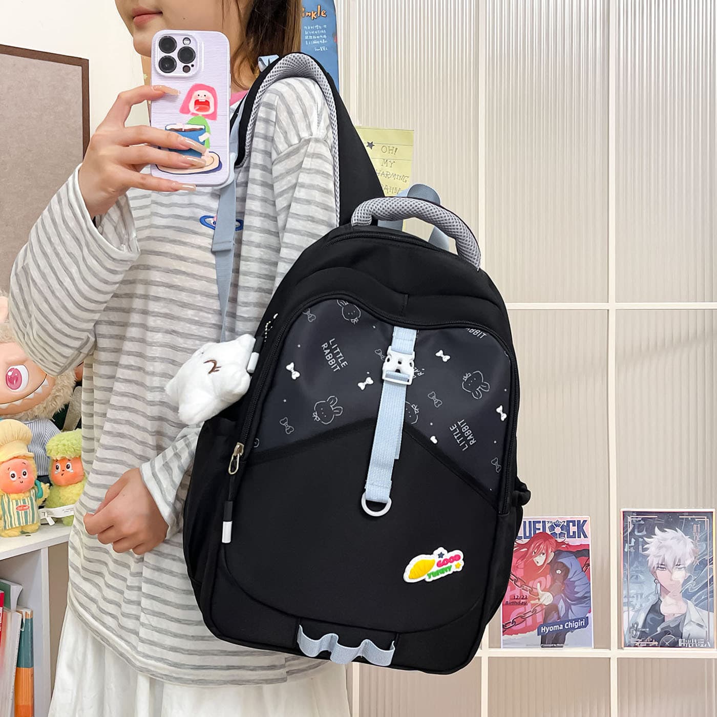 Elementary school students' schoolbags for grades 2-6, simple and versatile travel backpacks for boys and girls, campus middle and high school student backpacks