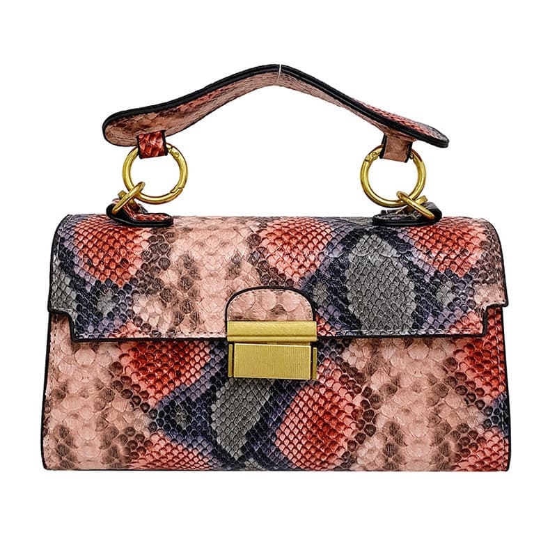 Crossbody Mini Bag for Women 2025 New Arrival Ladies Commute Shoulder Bag Contrast Snake Print Chain Crossbody Bag