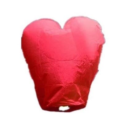 Heart-shaped Sky Lanterns for Domestic and International Sales, Made of Flame-Retardant Paper Products