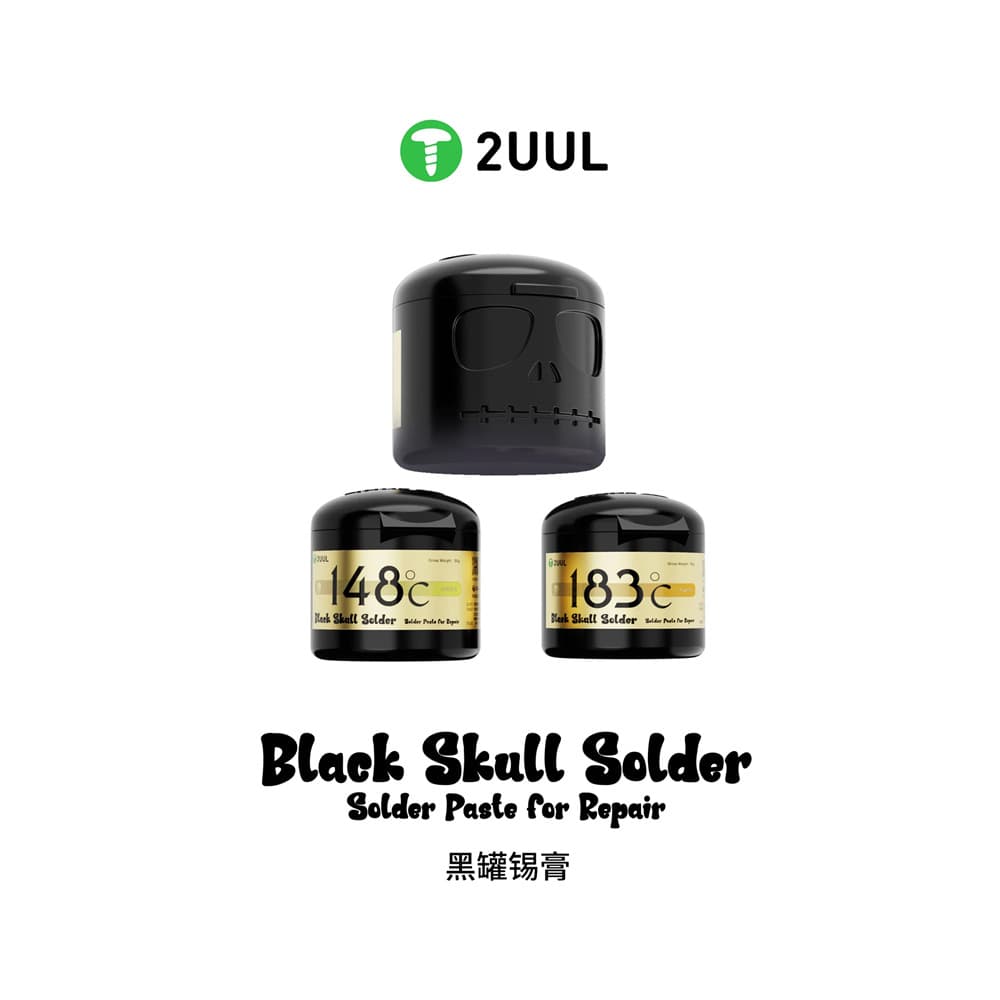 2UUL Black Can Solder Paste 183°C / 148°C Melting Point for Welding Repair Motherboard CPU Chip BGA Low Temperature