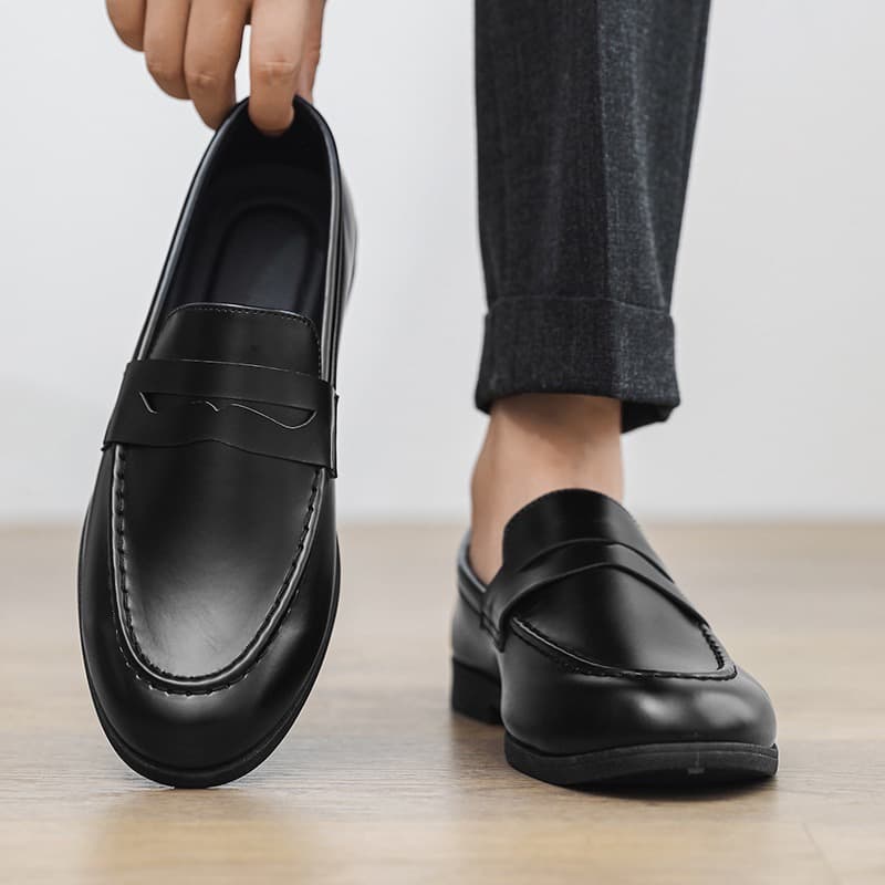 Fashionable Minimalist Men's Loafers Korean Style Casual Slip-On Comfortable Flat Trendy Driving Shoes A-5