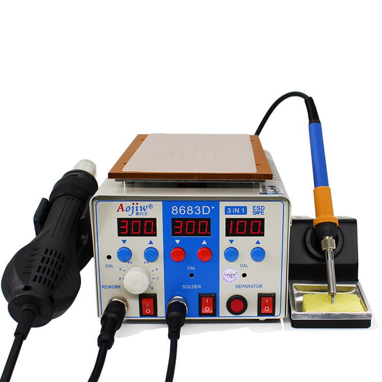 Mobile Screen Vacuum Heating Separation Machine, 3-in-1 Hot Air Station 8683D, Heat Gun Desoldering Station