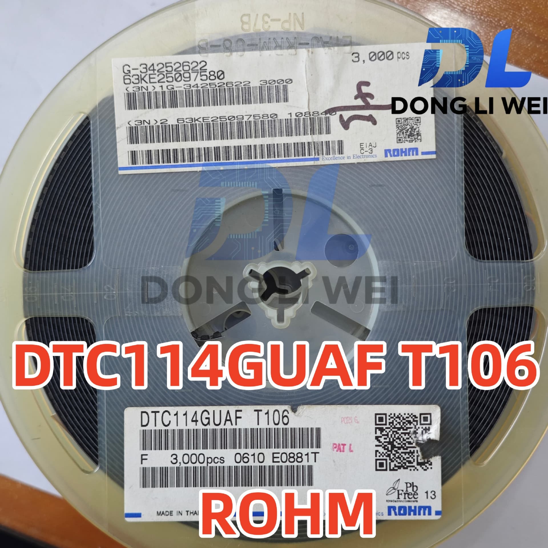 Original Direct Sales DTC114GUAF Marking K24 SOT-323 NPN Bias Resistor Digital Transistor Original Stock