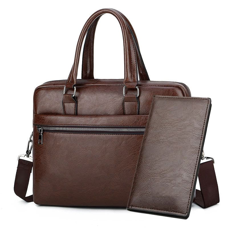 Men's Business Briefcase New Style Laptop Tablet Document Office Shoulder Bag Crossbody Wallet