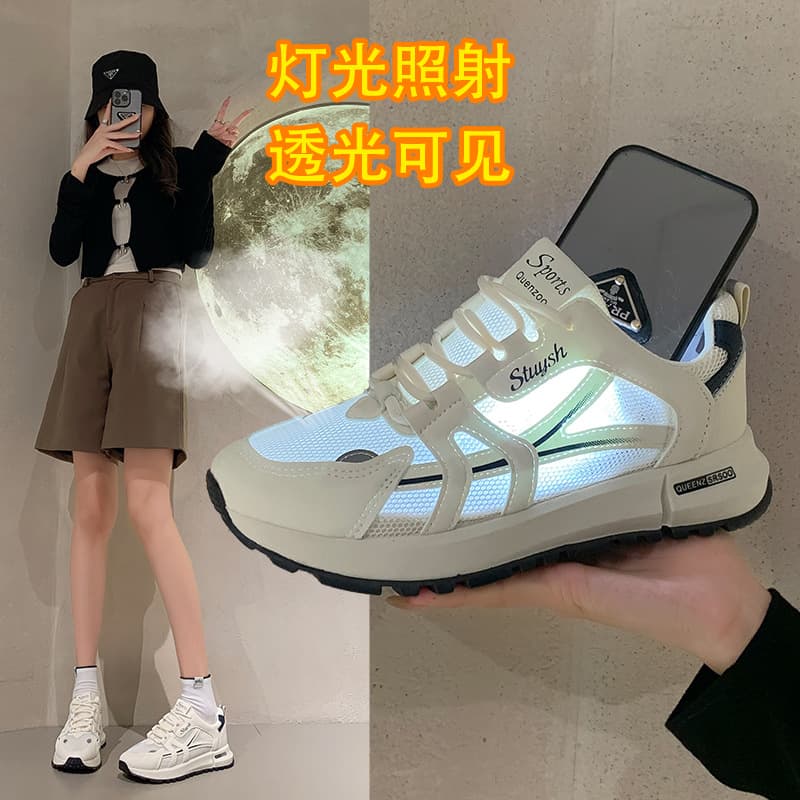 White Shoes Summer Thin Style 2023 New Spring Autumn Women's Fashion Breathable Sneakers Dad Sports Shoes Wholesale