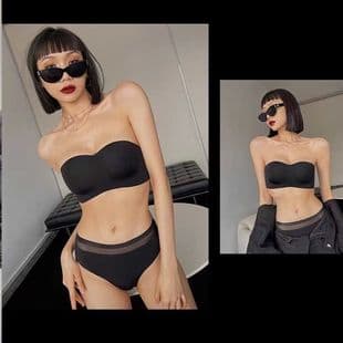Women's Summer Anti-Slip Seamless Strapless Push-Up Bra, Gathers Small Bust, Wire-Free, Sexy Bra