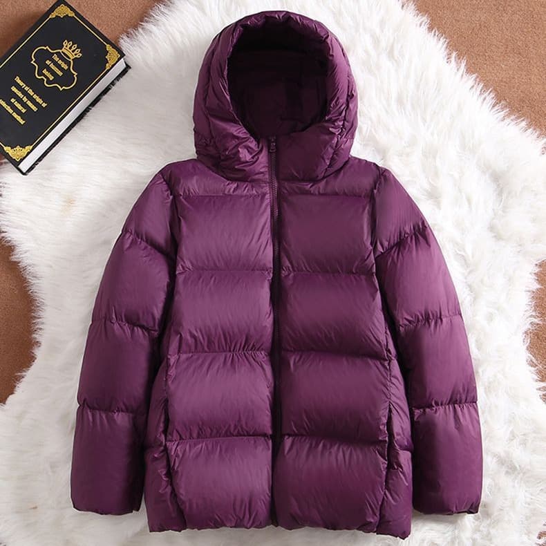 Women's Down Jacket 2026 Winter New European Style Loose Puffer Coat Fashionable Hooded Short Thick Warm Outerwear