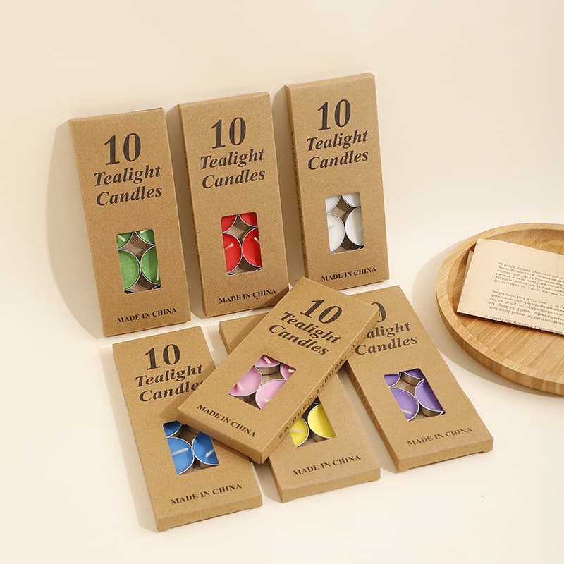 New Kraft Paper Bag Birthday Candle Aromatherapy Accompanying Gift Decoration Smokeless Simple Retro Small Candle Wholesale