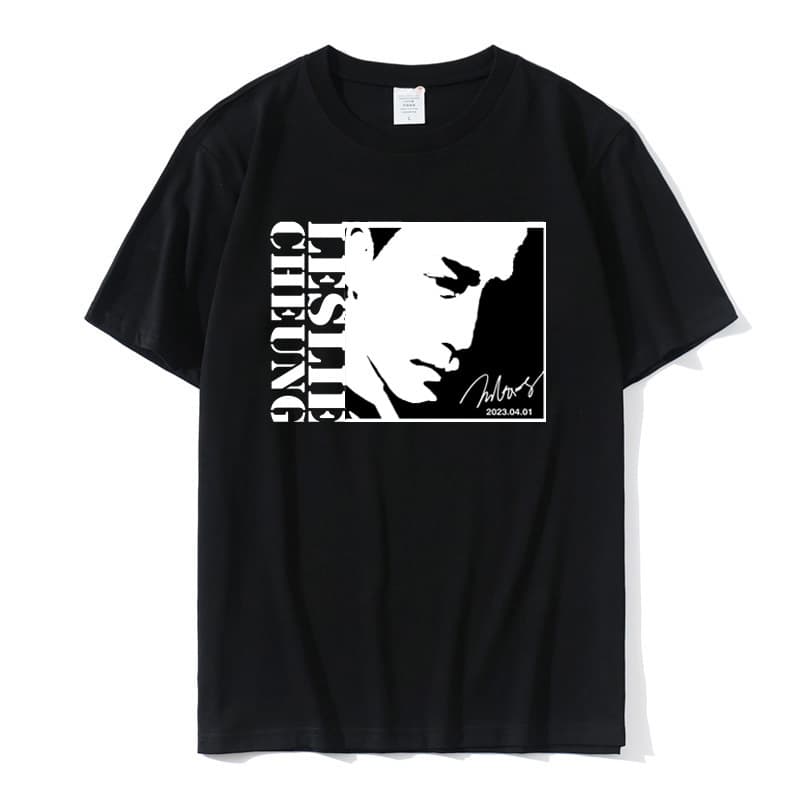 To commemorate the 20th anniversary of brother Leslie, short-sleeved Leslie Cheung same style T-shirt, loose Hong Kong fashion clothes for men and women