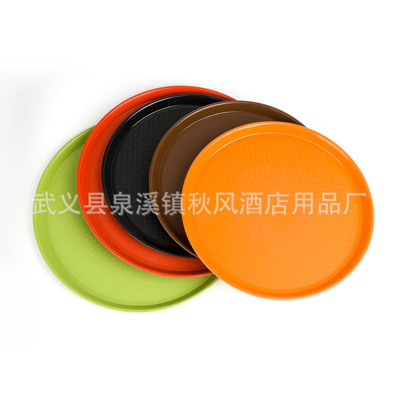 Manufacturer Wholesale Household, Hotel, and Restaurant Trays, School Cafeteria Plastic Anti-slip Rectangular Serving Plates