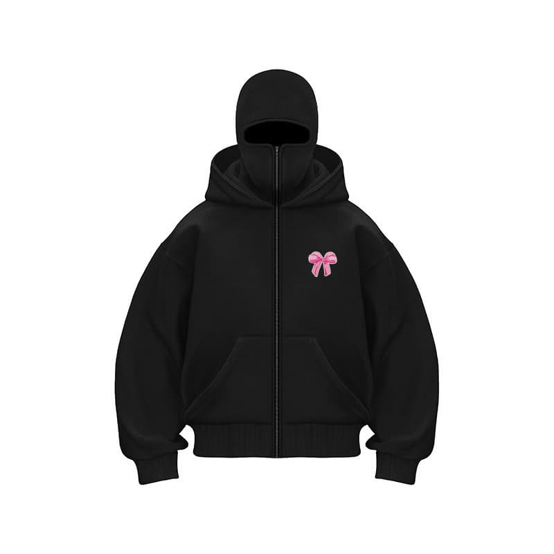 Streetwear Brand Fleece-Lined Double Hood Unique Design Hoodie Fall/Winter New Loose Y2K Casual Embroidered Print Sweatshirt