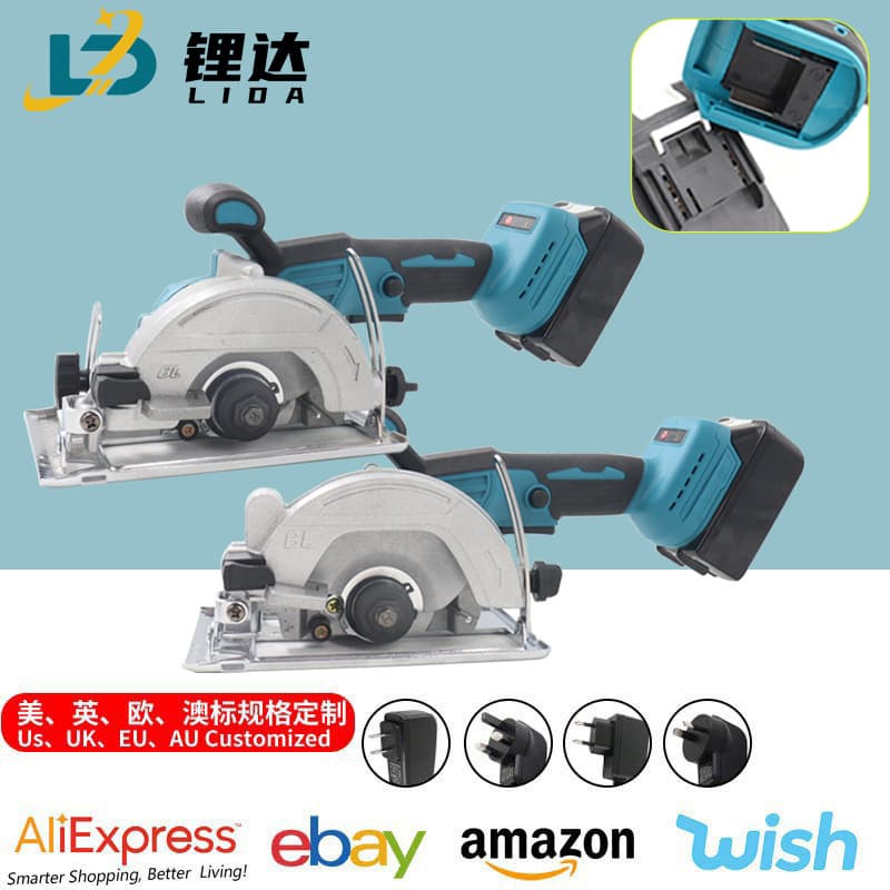One-hand electric circular saw household handheld brushless lithium high-power cutting saw marble tile sawing hand saw