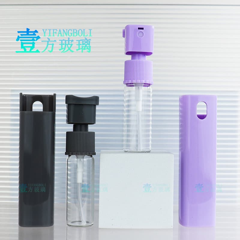 Perfume spray bottle 10ml plastic spray bottle square spray bottle glass spray bottle pink white blue purple gray yellow