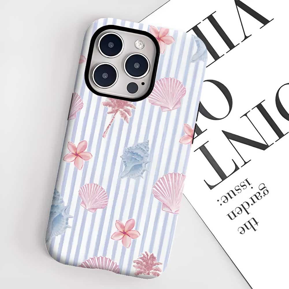 Temu's Best-Selling Blue Conch Summer Mobile Phone Case New Wholesale iPhone 17 Pro Max Anti-Fall Protective Case