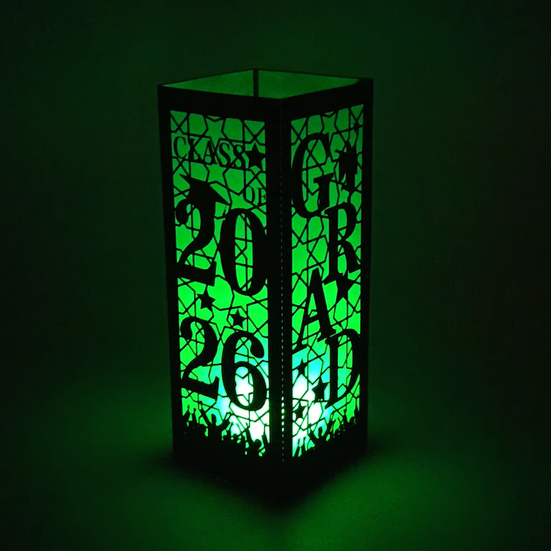Amazon graduation season 2026 party paper lamp carving laser hollow black paper lampshade night light factory ready stock