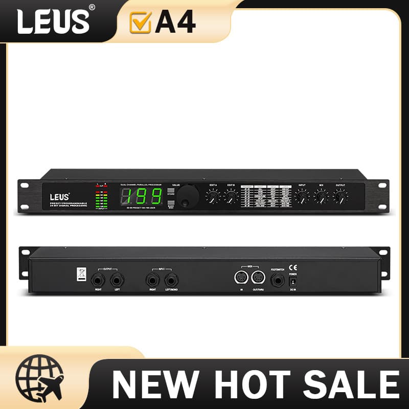 LEUS A4 Cross-border Mini Effect Processor with 199DSP Professional Effect Portable Microphone Reverb