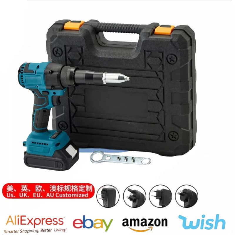 In Stock Direct Sales Electric Riveting Gun Brushless Automatic Handheld Rivet Gun Rechargeable Lithium Battery Nut Riveting Gun