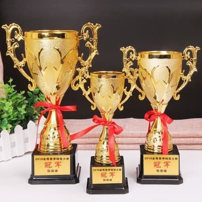 Lin Min's new trophy children's trophy school student electroplating small plastic trophy decoration wholesale production trophy