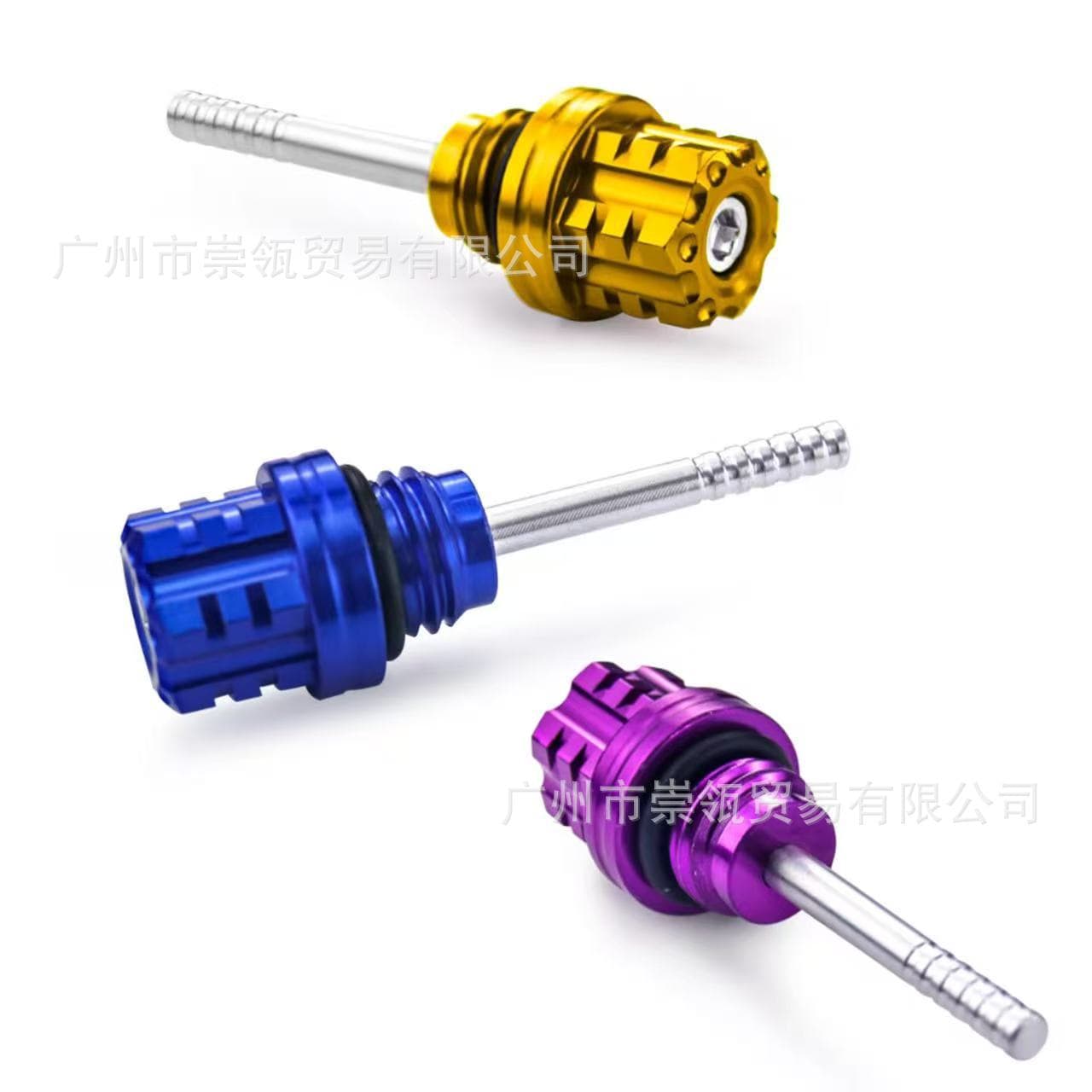 Motorcycle Modified Accessories CNC Aluminum Hexagon Plum Blossom Oil Dipstick Decorative Part Universal