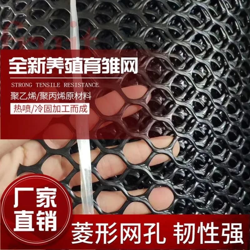 Factory direct, high toughness diamond mesh plastic net for chicken and duck farming, manure leakage net, pet cage, brooding plastic net