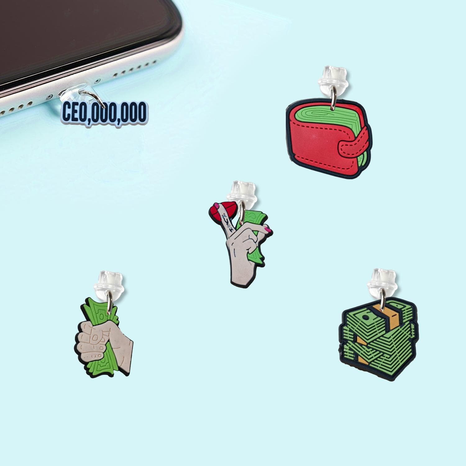 Amazon Phone Dust Plug, AliExpress Tail Plug, Creative Cartoon Decorative Cross-Border Hot-Selling Phone Port Dust Cover