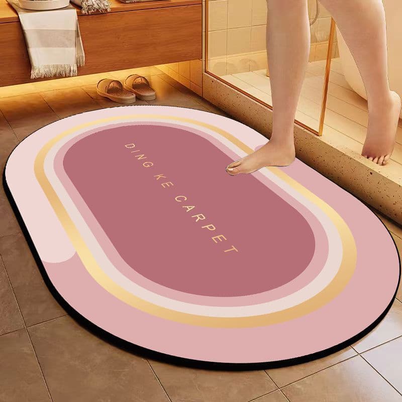 Diatom Mud Floor Mat, Bathroom Water-Absorbing Quick-Drying Foot Mat, Toilet Non-Slip Mat, Bathroom Waterproof Mat, Door Mat, Household Carpet