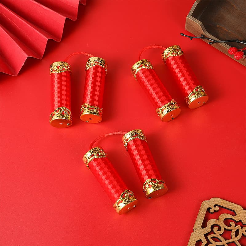 New Year Spring Festival Lucky Firecracker Ornaments, Hotel/Living Room Scene Decoration for Prosperous Festive Atmosphere