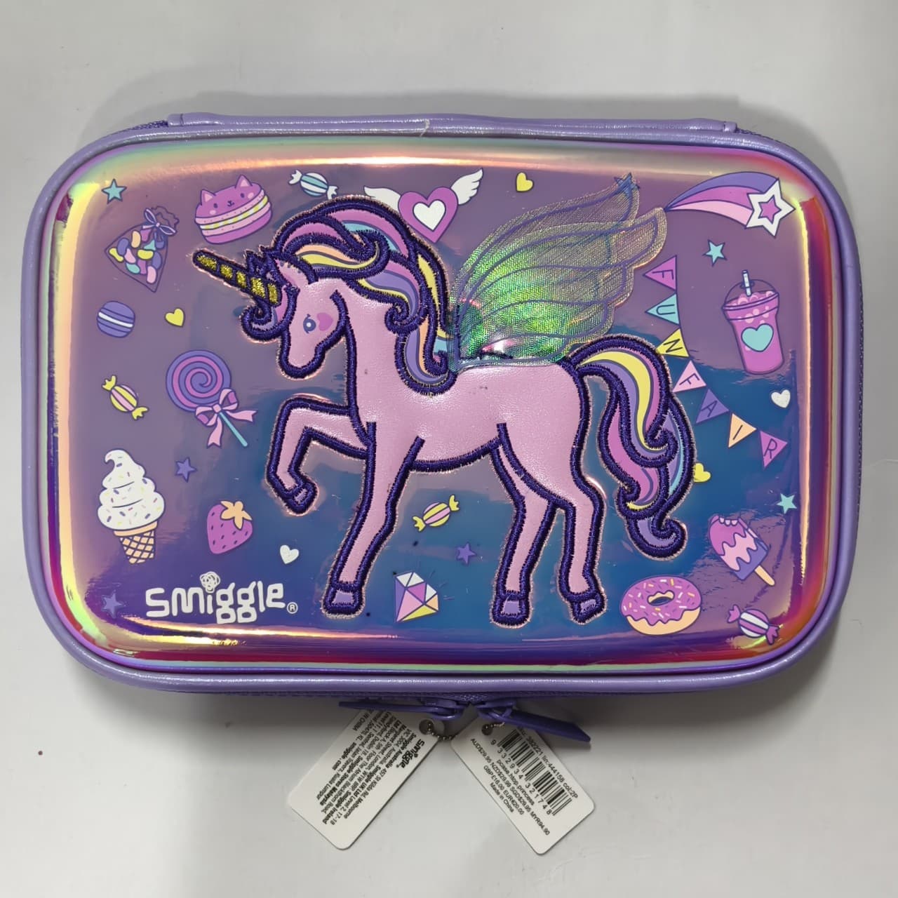 Australian smiggle pencil case primary school student unicorn sequin cartoon backpack stationery sequin backpack