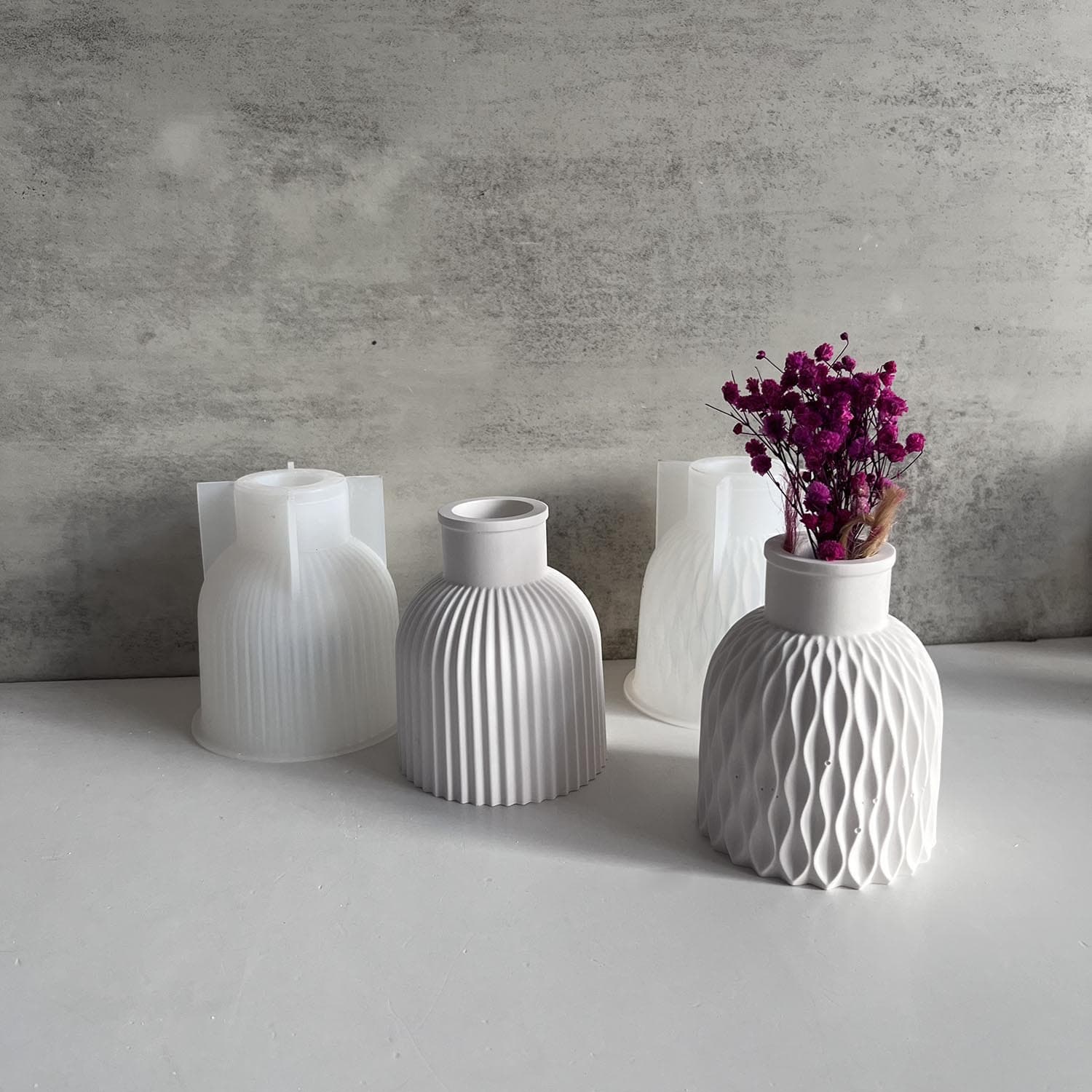 New vase plaster silicone mold diy flower pot hydroponic vase glue mold