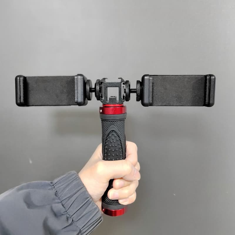 Dual-Phone Live Streaming Stand, Multi-Platform Outdoor Live Streaming Accessory, Handheld Desktop Stabilizer Tripod 2