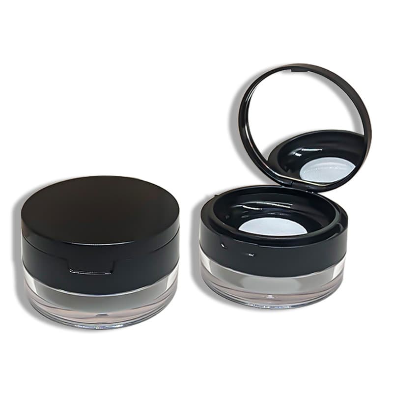 Factory stock 20g flip-top elastic mesh loose powder empty container packaging material sieve glitter powder compact setting powder loose powder refill
