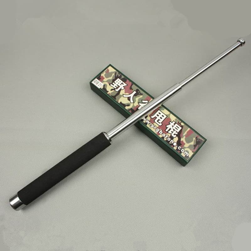 Savage Valley Tactical Three-Section Retractable Rod, Car Self-Defense Baton, Protective Three-Section Truncheon, Security Steel Rod