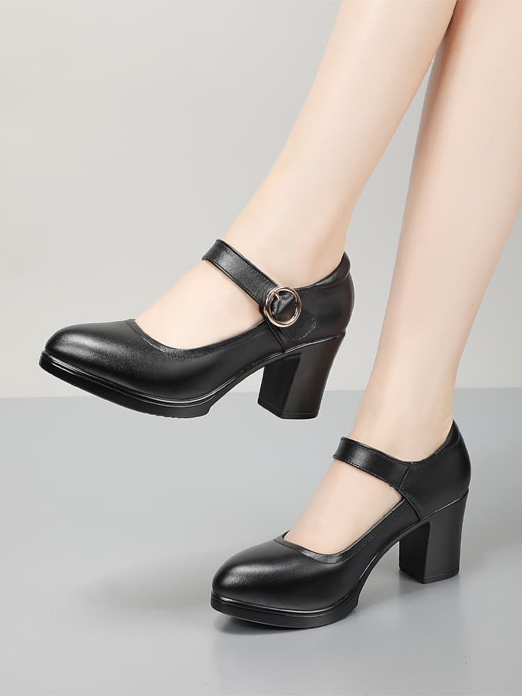 Women's Fashion Show High Heels, Versatile for Qipao, Mid-Heel Shallow Mouth, Comfortable for Long Wear, Model Professional Single Shoes